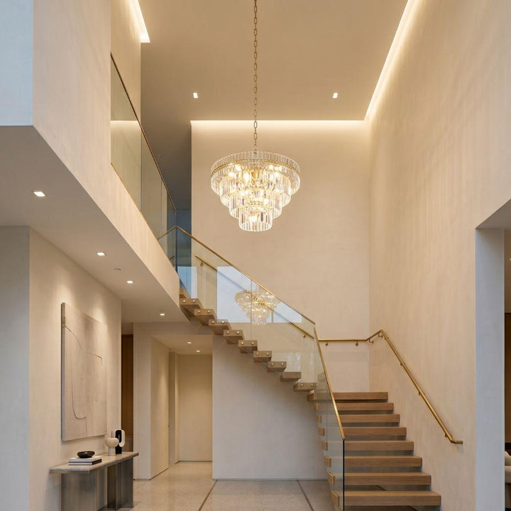 Ashton Collection - Five Tier Chandelier - Antique Gold - W:120cm
