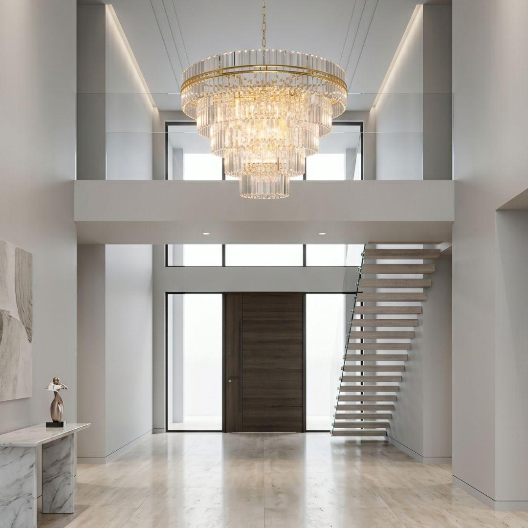 Ashton Collection - Five Tier Chandelier - Gold - W:120cm