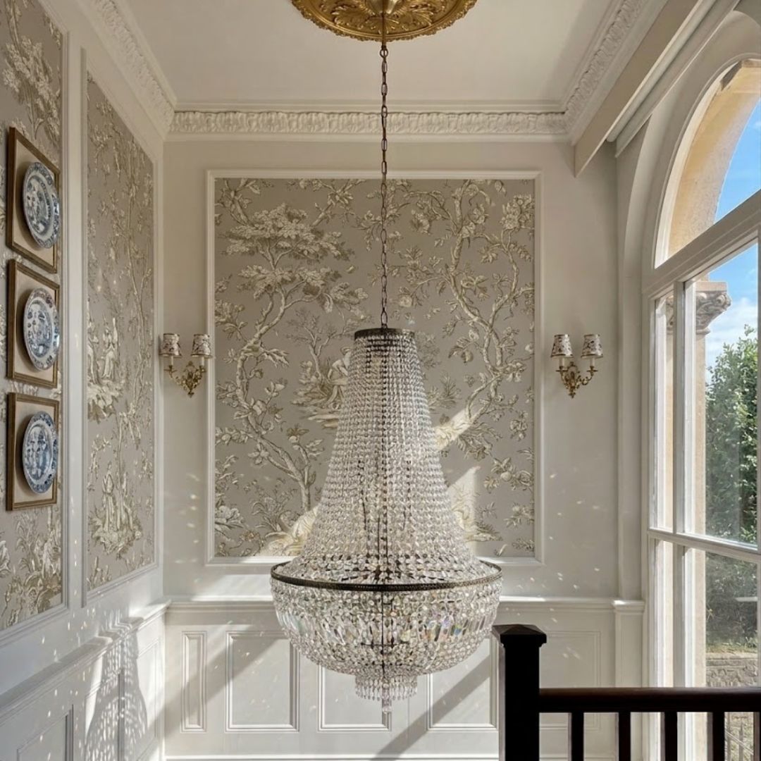 French Basket Chandelier - Antique Bronze - 80cm by 130cm