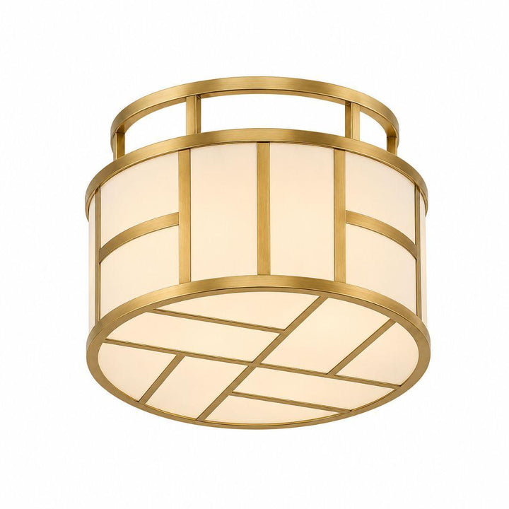 Fulton Collection - Flush Mount Chandelier - Satin Brass Frame W:43cm