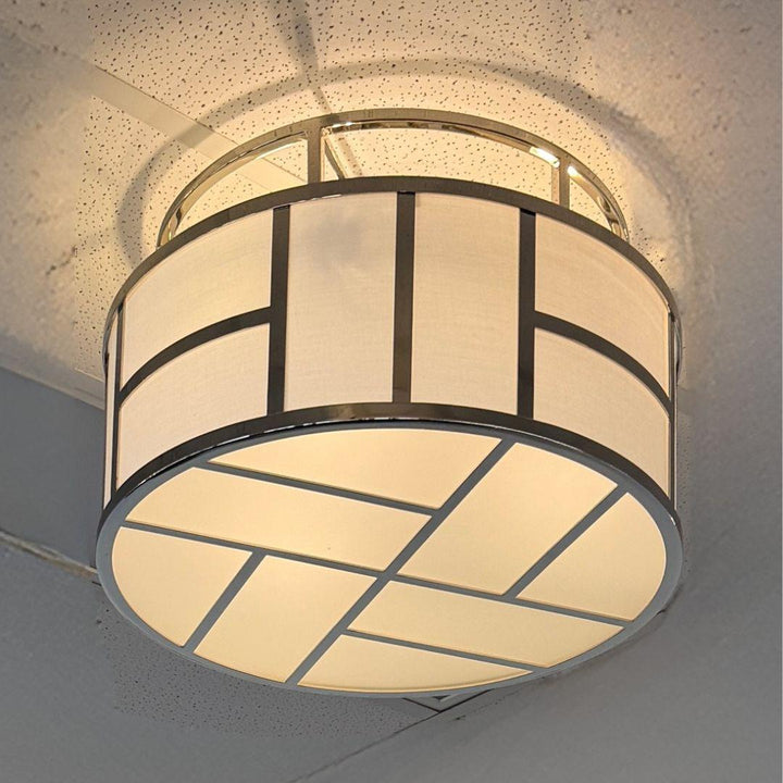Fulton Collection - Flush Mount Chandelier - Satin Brass Frame W:43cm