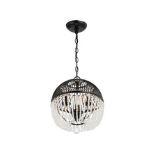 Load image into Gallery viewer, Fiona Collection - Matte Black Chandelier - black
