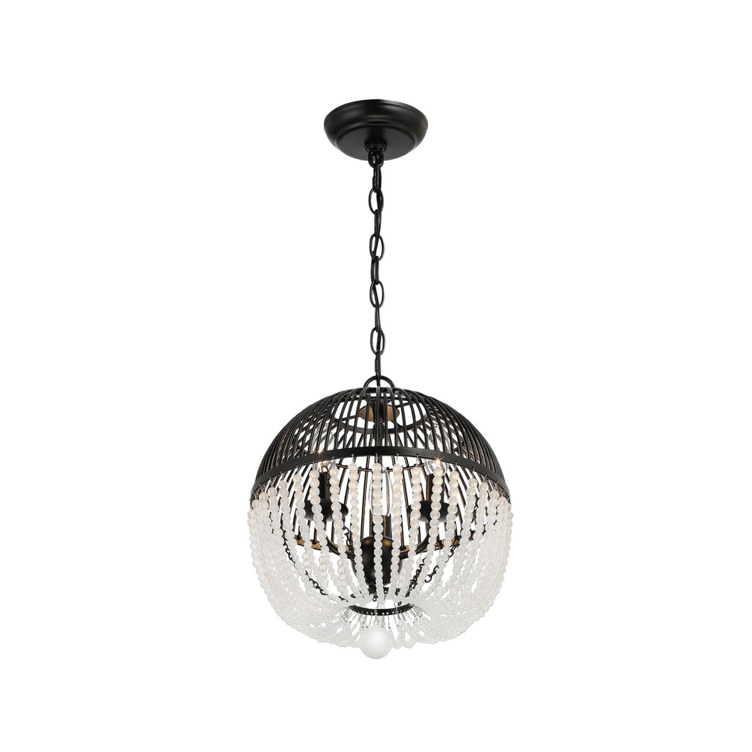Fiona Collection - Matte Black Chandelier - black