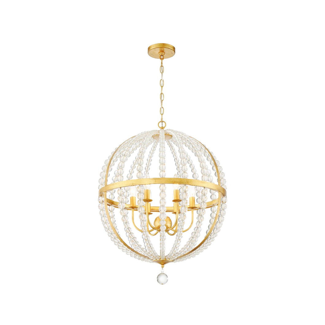 Josie Collection - Antique Gold & Clear Glass Pendant - gold-1