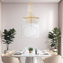 Load image into Gallery viewer, Bailey Collection - Gold Basket Chandelier - gold-1
