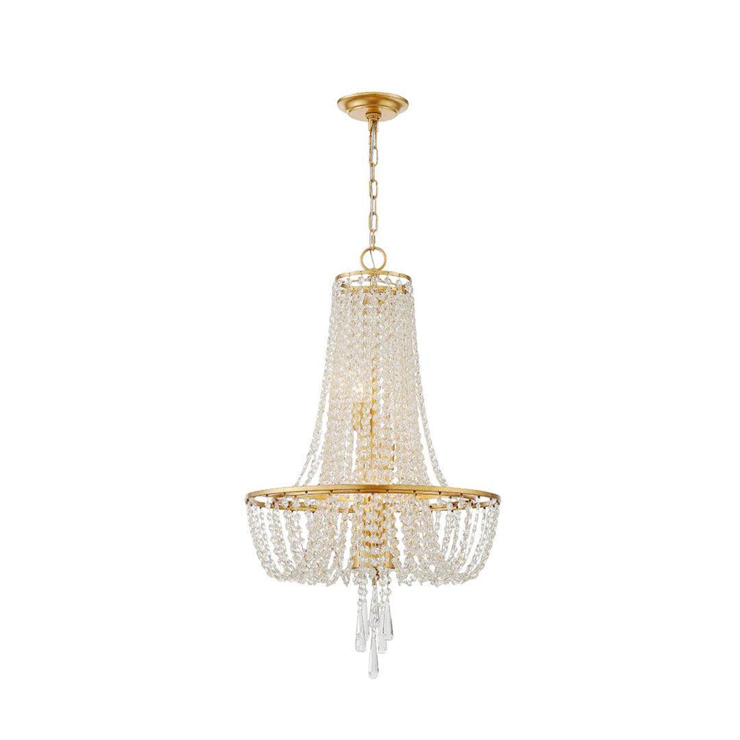 Bailey Collection - Gold Basket Chandelier - gold-1