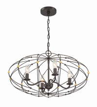 Load image into Gallery viewer, Clinton Collection - English Bronze &amp; Gold Chandelier - bronze
