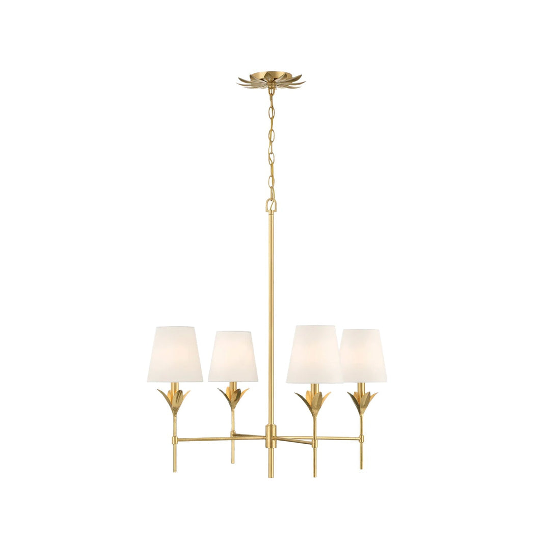Florentine Collection - 4 Light Chandelier - Antique Gold