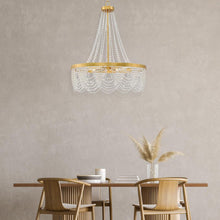 Load image into Gallery viewer, Perla Collection - Antique Gold Chandelier - gold-1
