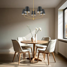Load image into Gallery viewer, Jori Collection - 5 Lights Chandelier - black
