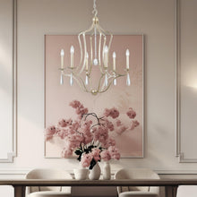 Load image into Gallery viewer, Coco Collection - 6 Light Silver Chandelier - silver

