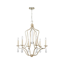 Load image into Gallery viewer, Coco Collection - 6 Light Silver Chandelier - silver
