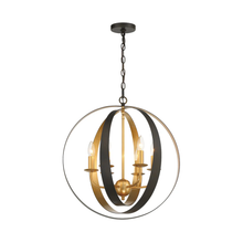 Load image into Gallery viewer, Carson Collection - 6 Lights  Orb Chandelier - English Bronze &amp; Gold

