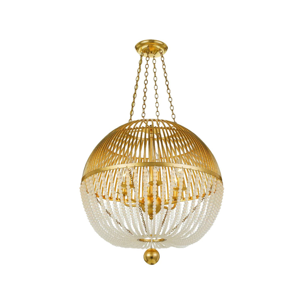 Fiona Collection - Antique Gold Chandelier - gold-1