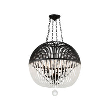 Load image into Gallery viewer, Fiona Collection - Matte Black Chandelier - black

