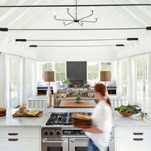 Load image into Gallery viewer, Royston Collection - 4 Light - Chandelier - Satin Brass &amp; Matte Black- W:73.6cm - Default
