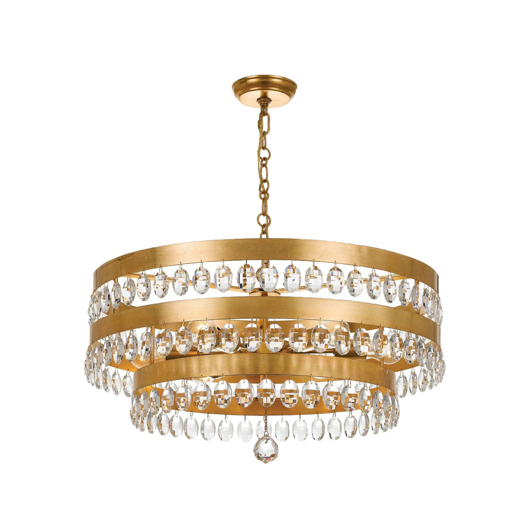 Silas Collection - 3 Tier Antique Gold Chandelier - gold-1