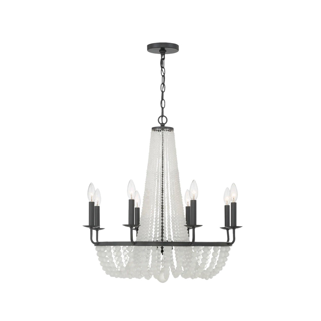 Seneca Collection - 8 Light Gold Chandelier - black