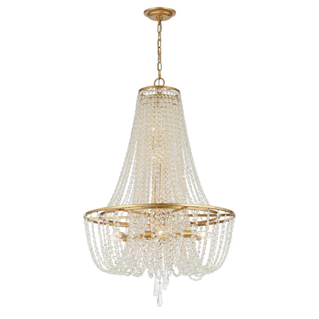 Bailey Collection - Gold Basket Chandelier - gold-1