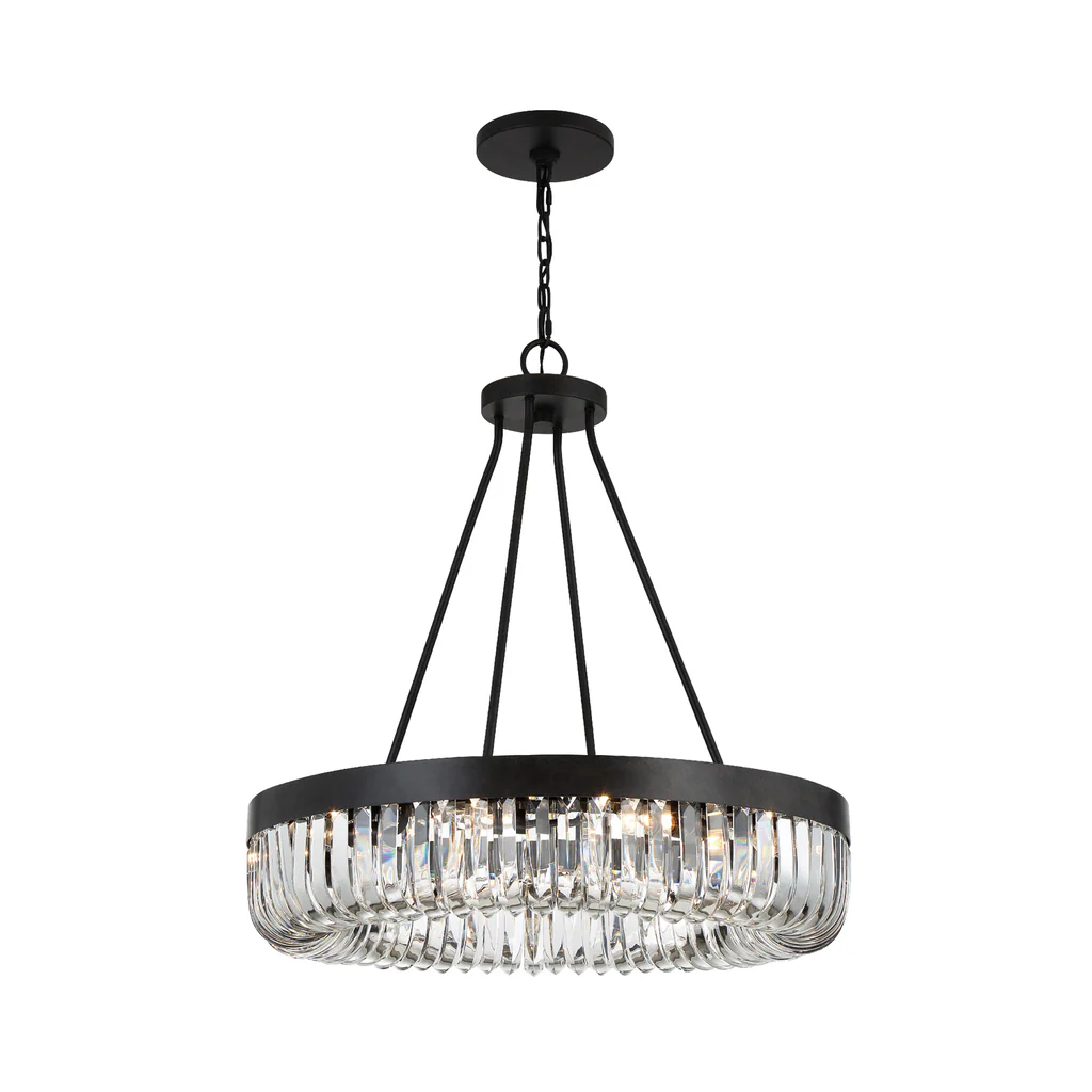 Clover Collection - Ring Chandelier - Charcoal Bronze - bronze