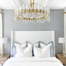 Load image into Gallery viewer, Capri Collection - Aged Brass Chandelier - brass-1

