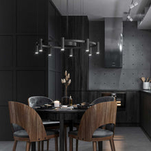 Load image into Gallery viewer, Juniper Collection - 16 Light Ring Chandelier - Matte Black &amp; Satin Brass
