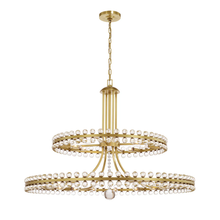 Load image into Gallery viewer, Farris Collection - Aged Brass Chandelier - 2 Tier
