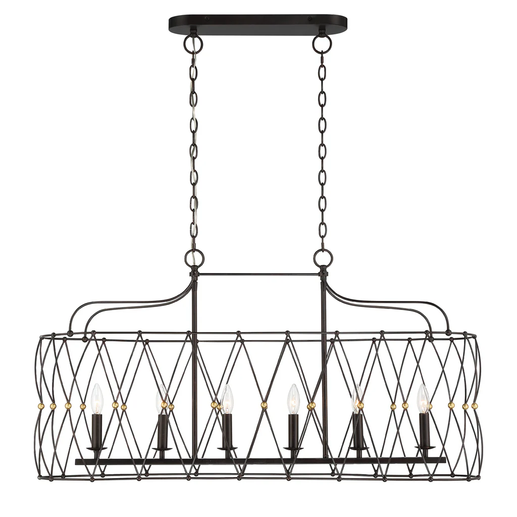 Clinton Collection - English Bronze & Gold Bar Light - bronze