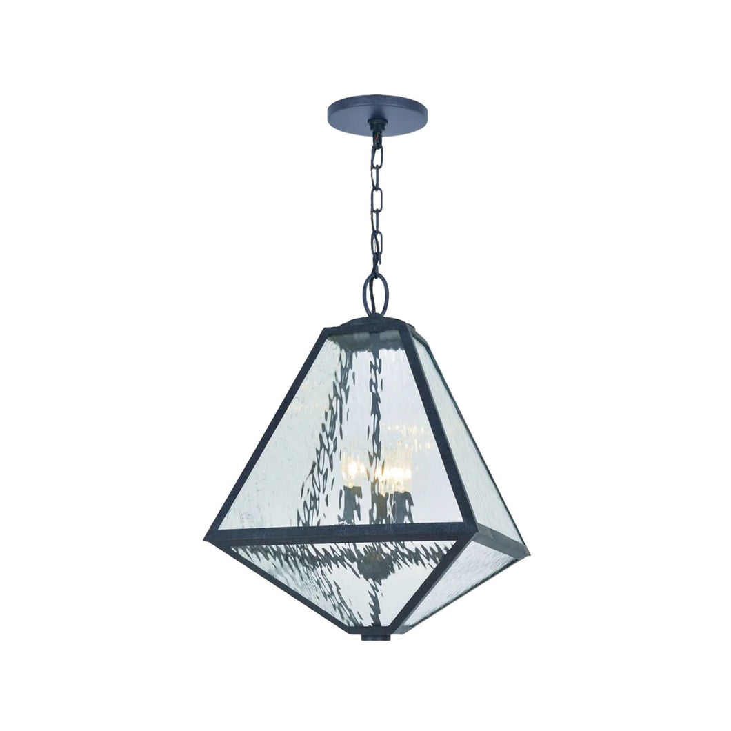 Tori Collection - Black Charcoal Outdoor Pendant - black