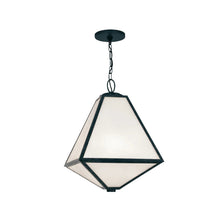Load image into Gallery viewer, Tori Collection - Black Charcoal Outdoor Pendant - White Glass
