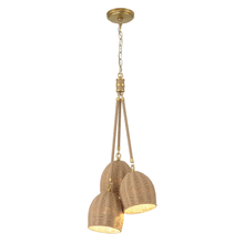 Load image into Gallery viewer, Mace Collection - 3 Light Pendant - Rattan
