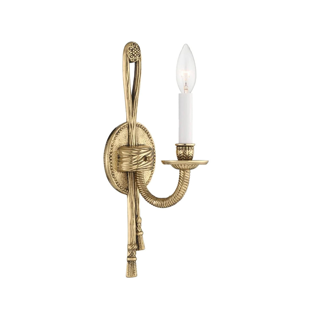 Lola Collection - Polished Brass Wall Sconce - H:38cm - brass-2