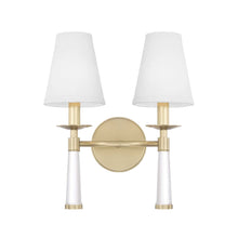 Load image into Gallery viewer, Brinkley Collection - 2 Light - Wall Sconce - Satin Brass - W:30cm
