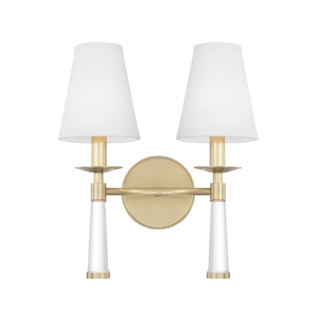 Brinkley Collection - 2 Light - Wall Sconce - Satin Brass - W:30cm