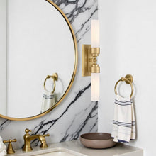 Load image into Gallery viewer, Jarvis 2 Lights Wall Sconce - Aged Brass
