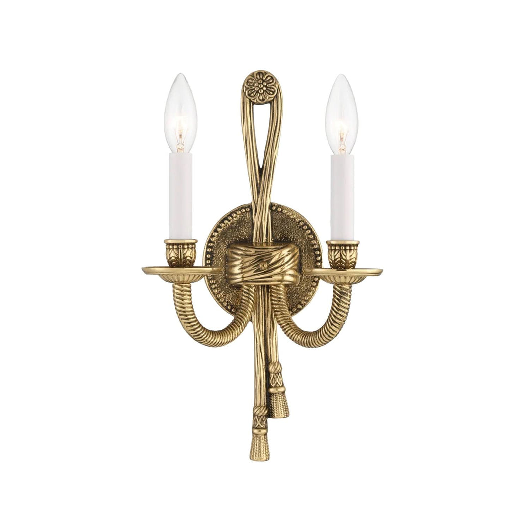 Lola Collection - Polished Brass Wall Sconce - H:38cm - brass-2