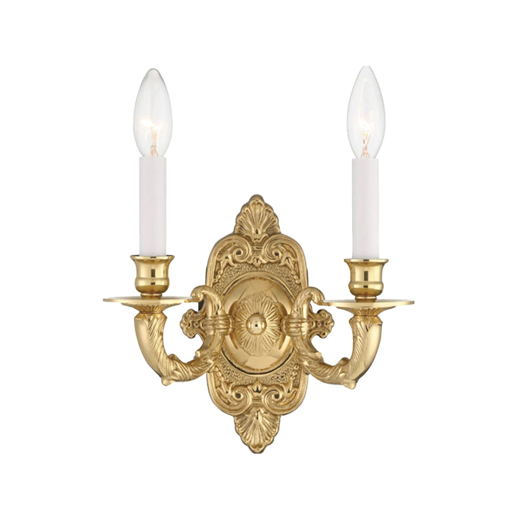 Lola Collection - Polished Brass 2 Lights Wall Sconce - H:12.7cm