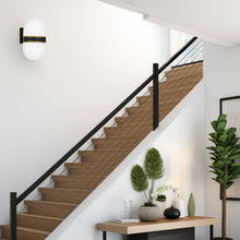 Load image into Gallery viewer, Rama Collection - Matte Black and Textured Gold Wall Sconce - black

