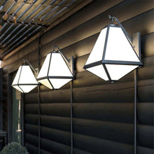 Load image into Gallery viewer, Tori Collection - Black Charcoal &amp; White Glass Outdoor Wall Sconce - black
