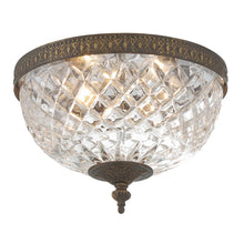 Load image into Gallery viewer, Devon Collection - English Bronze - Clear Glass Flush Mount - bronze
