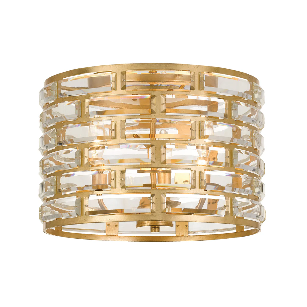 Belle Collection Gold Flush Mount - gold-1