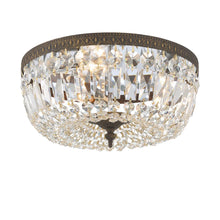 Load image into Gallery viewer, Devon Collection - English Bronze - Clear Crystals Flush Mount - Bronze

