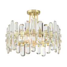 Load image into Gallery viewer, Capri Collection - Aged Brass Flush Mount
