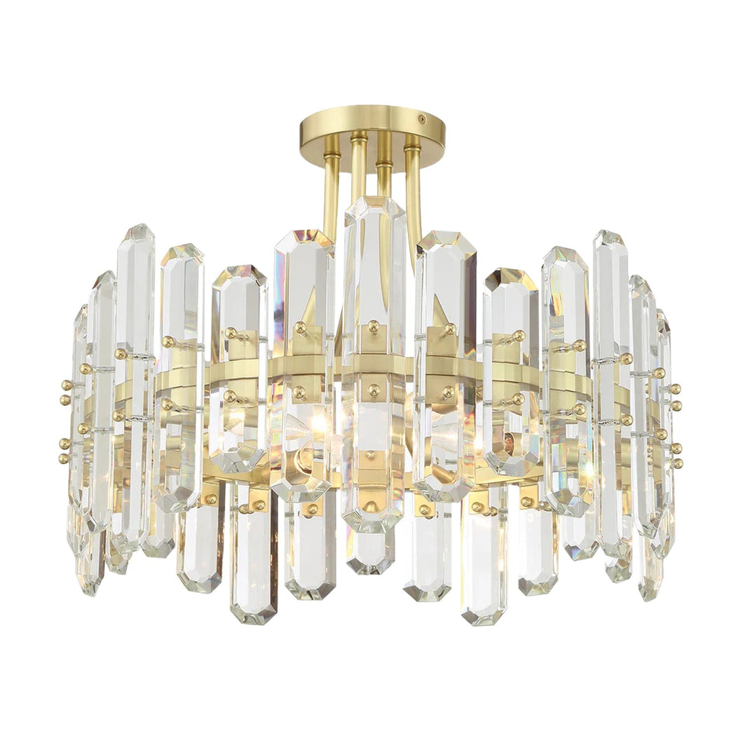 Capri Collection - Aged Brass Flush Mount