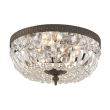 Load image into Gallery viewer, Devon Collection - English Bronze - Clear Crystals Flush Mount - Bronze
