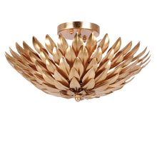 Load image into Gallery viewer, Laurel Collection - Light Flush Mount - Antique Gold - Default
