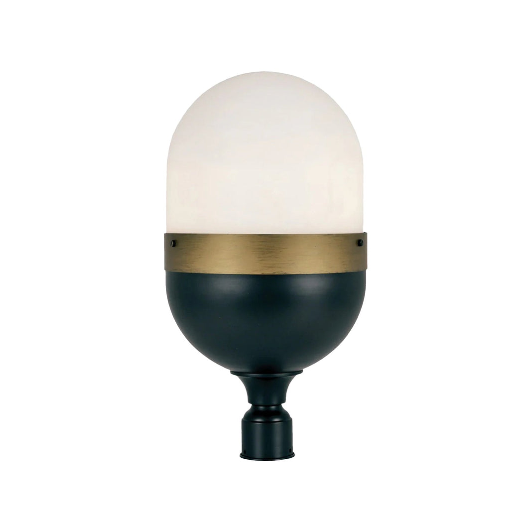 Rama Collection - Matte Black and Textured Gold Outdoor Lamp - black