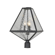 Load image into Gallery viewer, Tori Collection - Black Charcoal &amp; Clear Water Glass Outdoor Lamp - black
