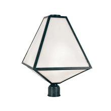 Load image into Gallery viewer, Tori Collection - Black Charcoal &amp; White Glass Outdoor Lamp - black
