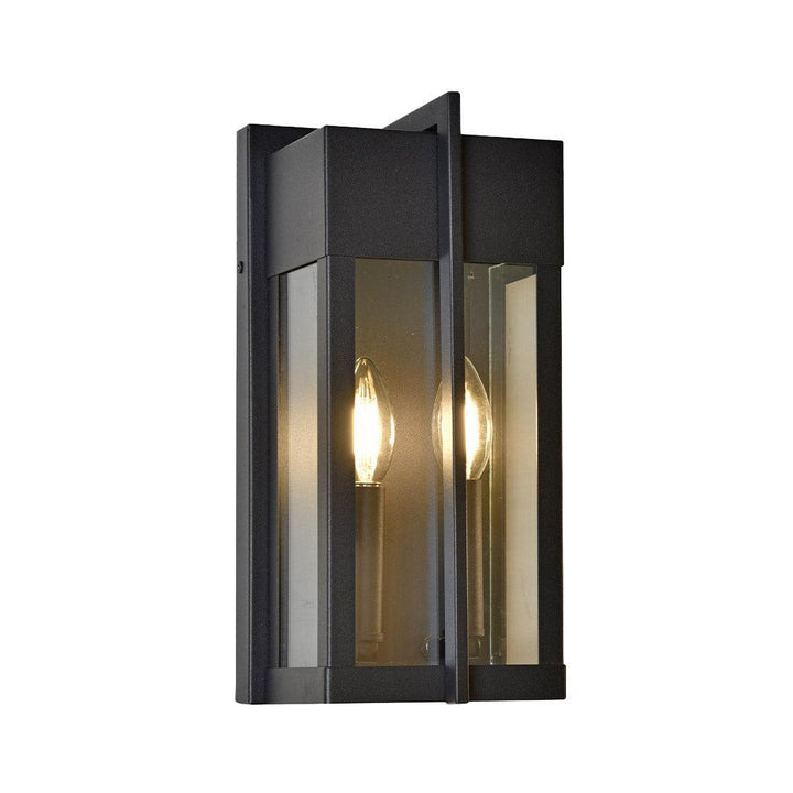 Noctra Collection Outdoor Wall Sconce - 2 Lights - Black